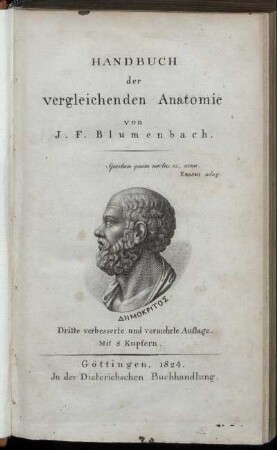 Handbuch der vergleichenden Anatomie : Mit 8 Kupfern