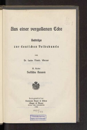 Reihe 3: Hessische Bauern