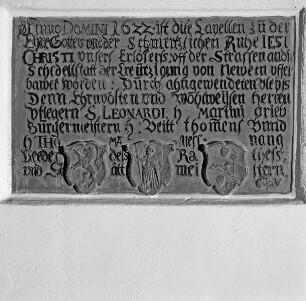 Tafel mit Gründungsinschrift