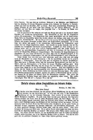 Briefe eines alten Sozialisten an seinen Sohn