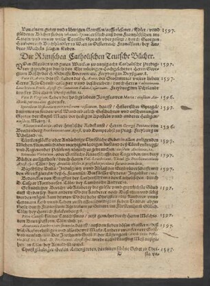 Der Römischen Catholischen Teutsche Bücher.