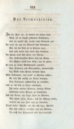 Das Vermächtnis