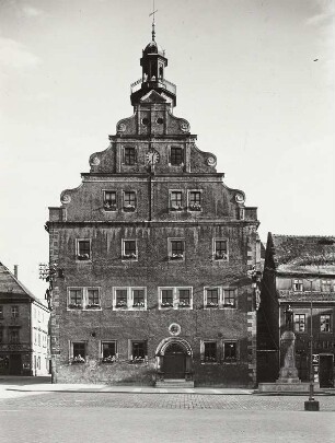 Dippoldiswalde, Nordgiebel des Rathauses