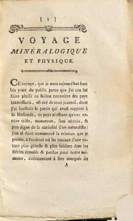 Voyage minéralogique et physique de Bruxelles à Lausanne