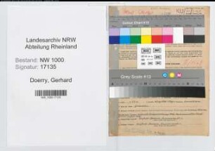 Entnazifizierung Gerhard Doerry, geb. 17.09.1899 (Regierungsgewerberat)