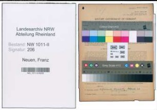 Entnazifizierung Franz Neuen , geb. 29.03.1888 (Schuhmacher)