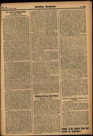 Zweite Ausgabe vom Freitag, den 28. Dezember 1934.