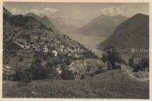 Tessin - Blick vom Monte Brè zum Luganer See