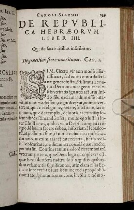Liber IIII. Qui de sacris ritibus inscribitur
