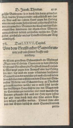 Das LXXVII. Capitel.