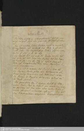 Handschriftenbeschreibung von einer Hand des 19. Jh.s