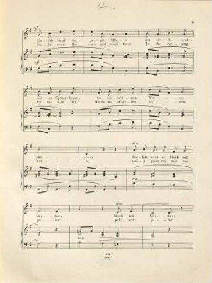Sechs Lieder von H. Heine : (für 1 Singstimme mit Begl. d. Pianoforte) ; op. 32, 6. Der Asra : "Täglich ging die wunderschöne Sultanstochter"