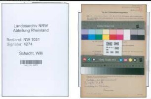 Entnazifizierung Willi Schacht , geb. 26.02.1903 (Polizeiinspektor)