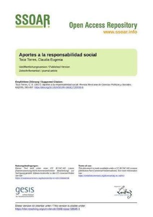 Aportes a la responsabilidad social