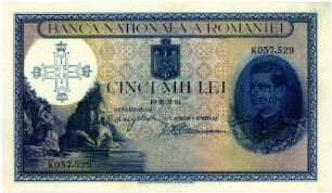 Geldschein, 5.000 Lei, 6.9.1940