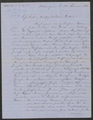 Brief an Friedrich Wilhelm Jähns : 23.02.1865