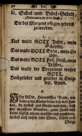 III. Schul- und Bibel-Gebete,