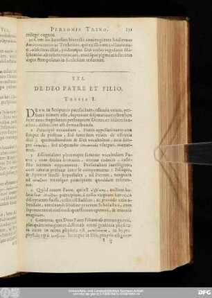 XXI. De Deo Patre Et Filio.
