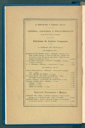 Biblioteca de autores uruguayos : Obras en venta