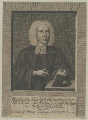 Bildnis des Balthasar Friedrich Blanckmeister