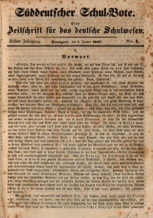 Süddeutscher Schulbote : eine Zeitschr. für d. dt. Schulwesen. 11. 1847