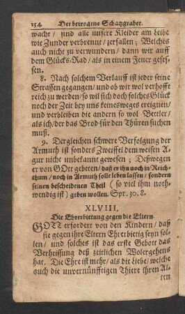 XLVIII. Die Ehrerbietung gegen die Eltern.