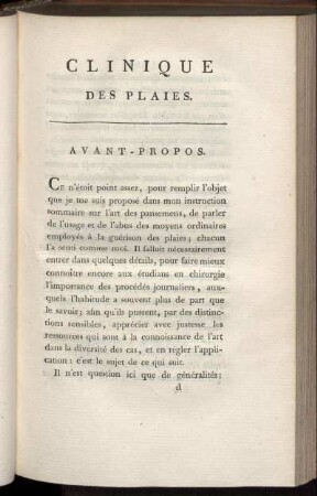 Clinique des Plaies.