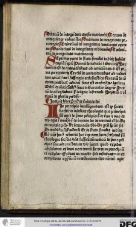 Incipit liber primus de trinitate dei.