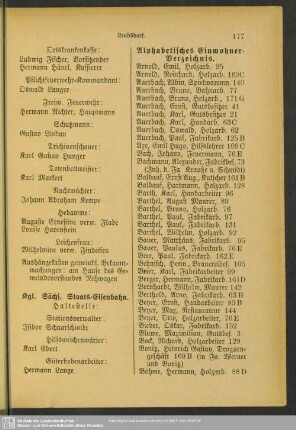 Einwohnerverzeichnis : Alphabetisches Einwohner-Verzeichnis
