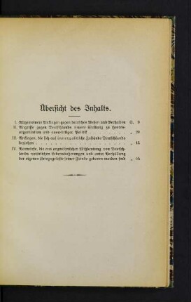 Inhaltverzeichnis