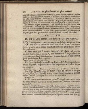 Caput VIII. De Officio Hominis & Officii Præmio.