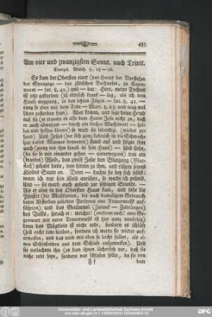 Am vier und zwanzigsten Sonnt. nach Trinitat.