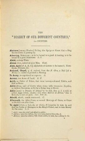 English dialect words of the eighteenth century as shown in the "Universal etymological dictionary" of Nathaniel Bailey
