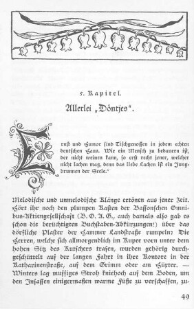 5. Kapitel. Allerlei "Döntjes".