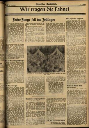 Zweite Ausgabe vom Freitag, den 12. Juni 1936.