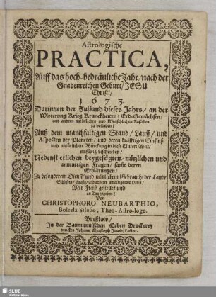 Astrologische Practica