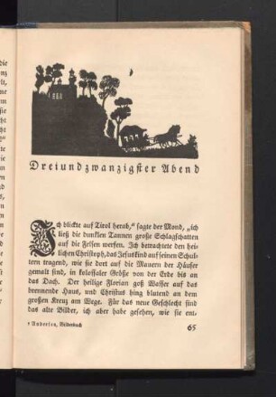 Dreiundzwanzigster Abend