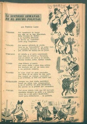 La síntesis semanal en el hecho policial
