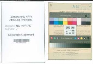 Entnazifizierung Bernhard Kestermann , geb. 30.07.1896 (Amtsinspektor)