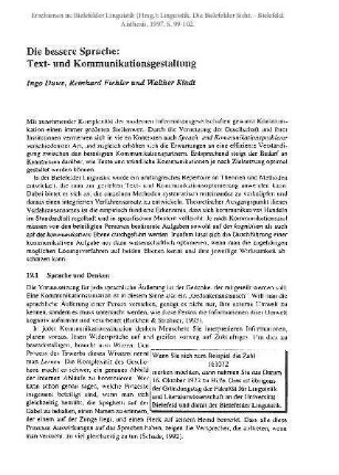 Die bessere Sprache: Text- und Kommunikationsgestaltung
