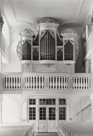 Zweimanualige Orgel II/20 op. 32, Reinhardtsgrimma : Silbermann, Gottfried: Zweimanualige Orgel II/20 op. 32 (1729-1731; G. Silbermann). Glashütte-Reinhardtsgrimma, Dorfkirche