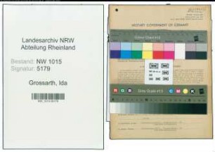 Entnazifizierung Ida Grossarth , geb. 05.08.1898 (Druckereibesitzerin)