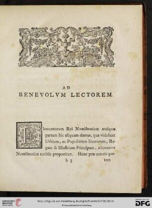 Ad Benevolum Lectorem
