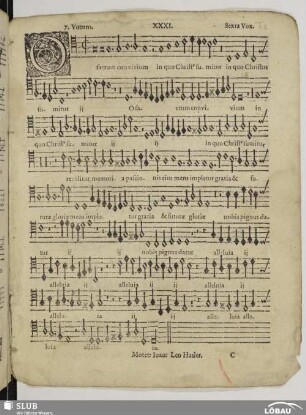 XXXI. O sacrum convivium