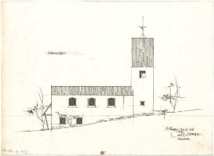 Gsaenger, Gustav; Wackersdorf / Oberpfalz (Bayern); Ev. Kirche - Ostseite (Ansicht)