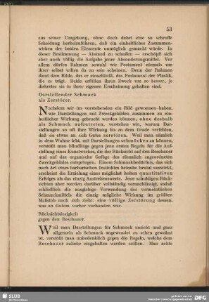 Rücksichtslosigkeit gegen den Beschauer