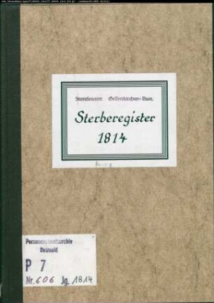 Zivilstandsregister von Bork (T 1814, Band 2). (Gemeinde: Buer, Stadt Gelsenkirchen-Buer)