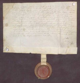 Urkunde über Nominierung des Lothar Ferdinand von Metternich-Müllenarck durch Hartard Heinrich von Metternich.