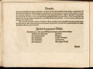 Inhalt des gantzen Buchs