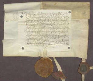 Zession eines Schuldbriefs der Dominikaner an Markgrafen Philipp I. von Baden, welcher von ihnen 100 fl. im Jahr 1522 geliehen hatte, an die Pfleger der heil. Kreuzkapelle zu Speyer